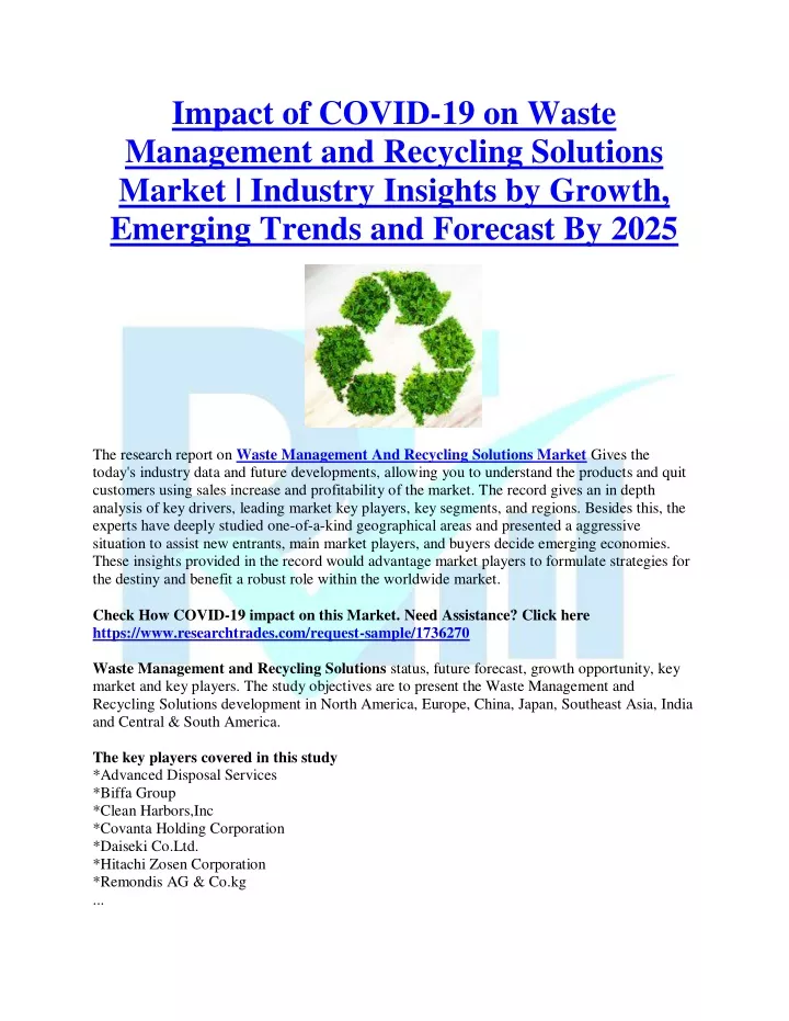 impact of covid 19 on waste management