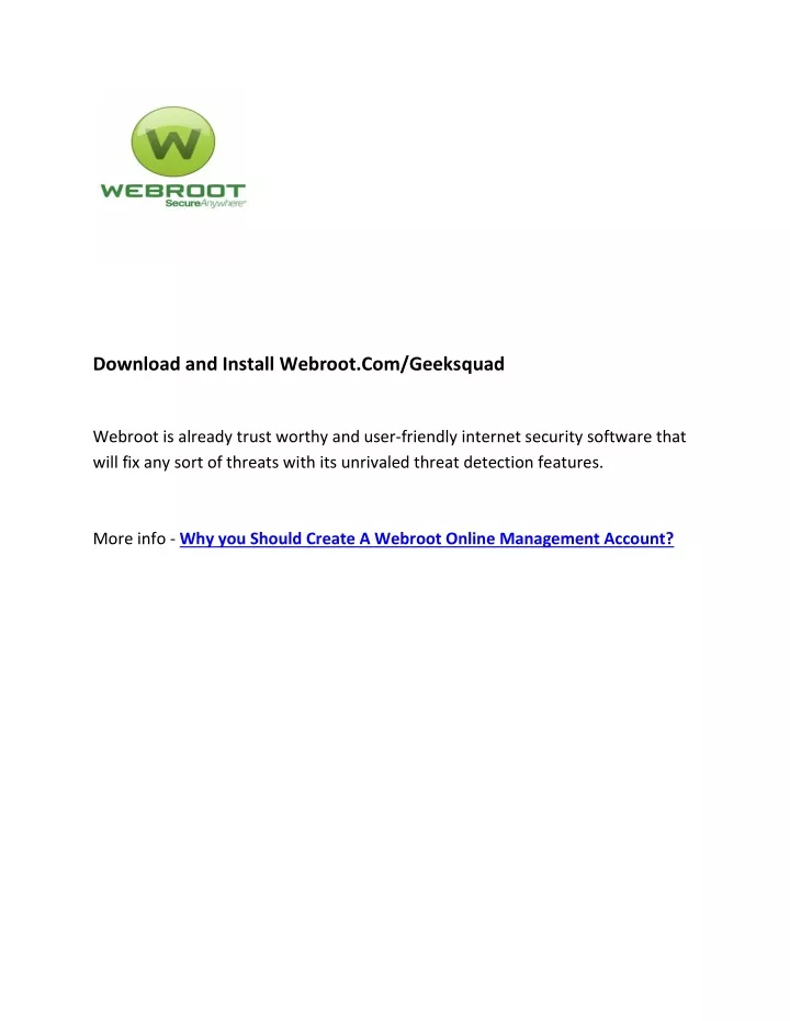 download and install webroot com geeksquad