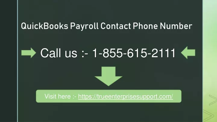 quickbooks payroll contact phone number