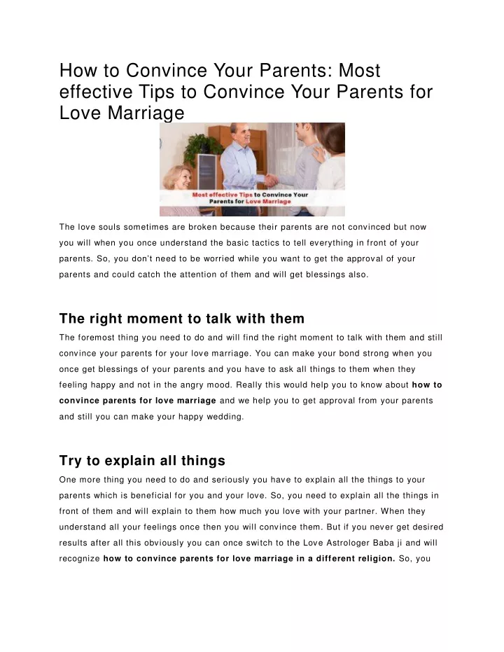 how to convince your parents most effective tips