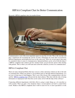 hipaa compliant chat for better communication