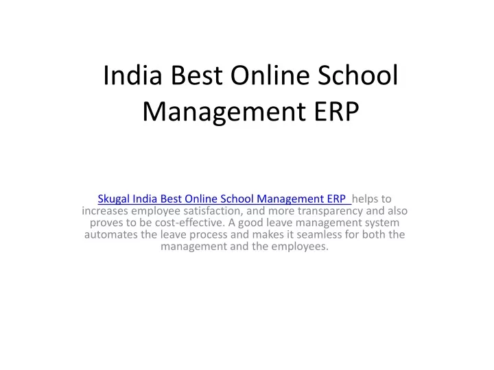 india best online school management erp