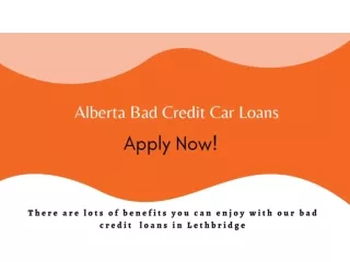 Bad Credit Loans Lethbridge | Instant Cash