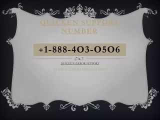 quicken support number 1 888 4o3 o5o6