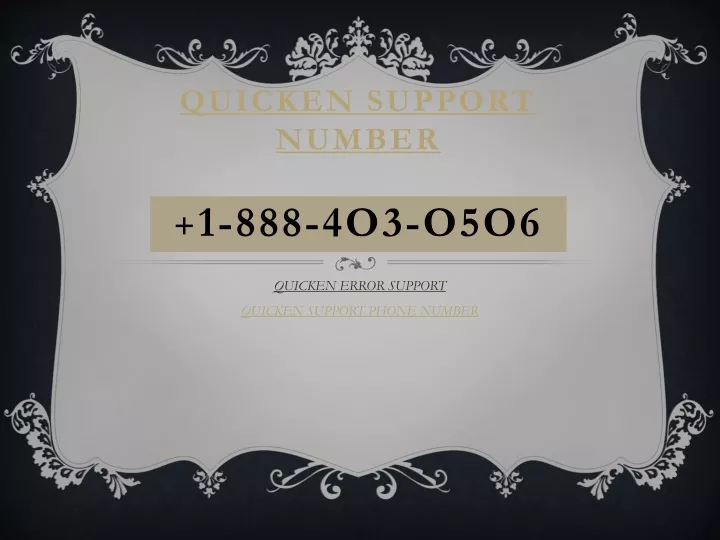 quicken support number 1 888 4o3 o5o6