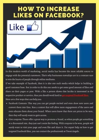 How to Increase Likes on Facebook?