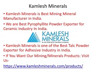 Mining & Mineral Industry in India, Mineral Supplier in India, Mineral Manufacturer in India