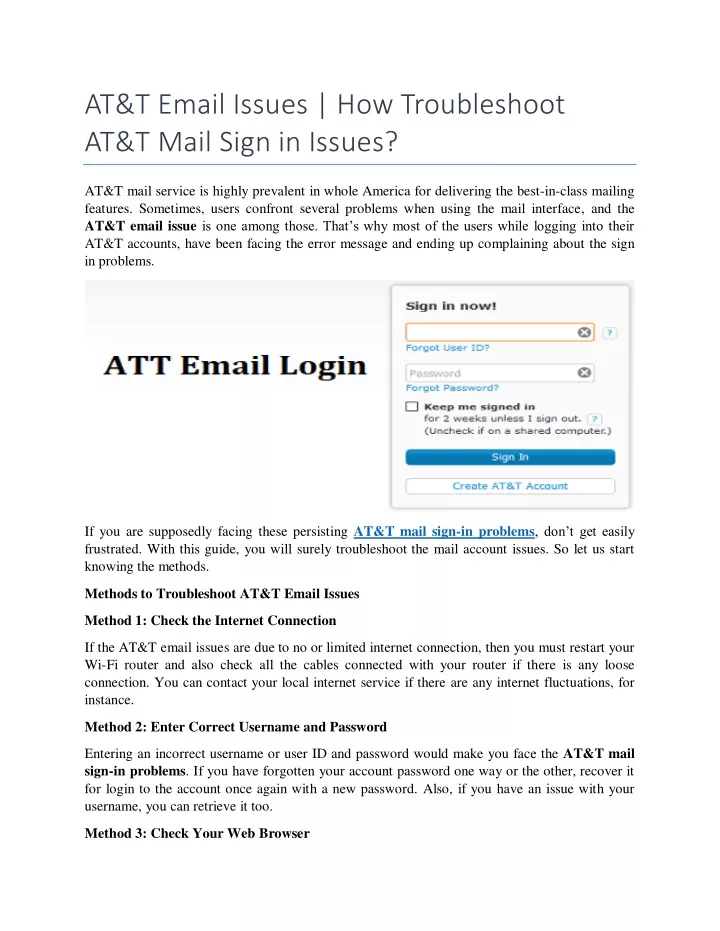 at t email issues how troubleshoot at t mail sign