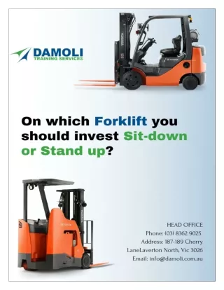 Thing you should know when buying Sit-down or Stand-up Forklift