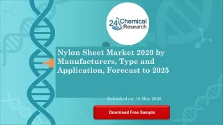 Nylon Sheet Market 2020 by Manufacturers, Type and Application, Forecast to 2025