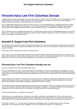 Kenneth S. Nugent Law Firm Columbus