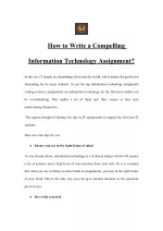 How to Write a Compelling Information Technology Assignment? - slide 1
