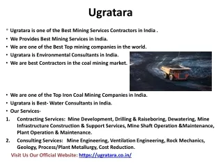 Mining Consultants India | Water Consultants India | Mining Services Providers India | Mining Companies in India