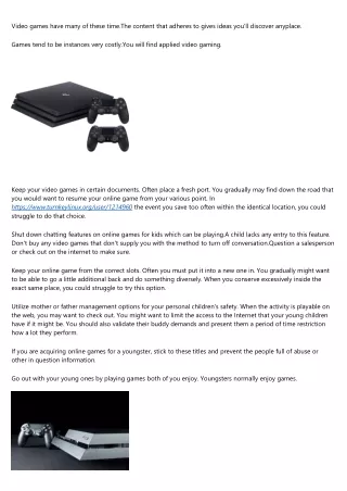 video games have many of these time the content