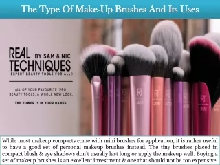the type of make up brushes and its uses