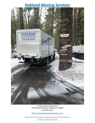 oakland moving services