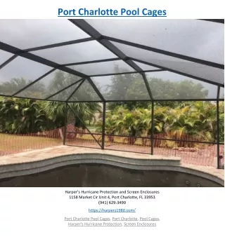 port charlotte pool cages