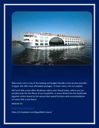 nilecruisers com is one of the leading and budget