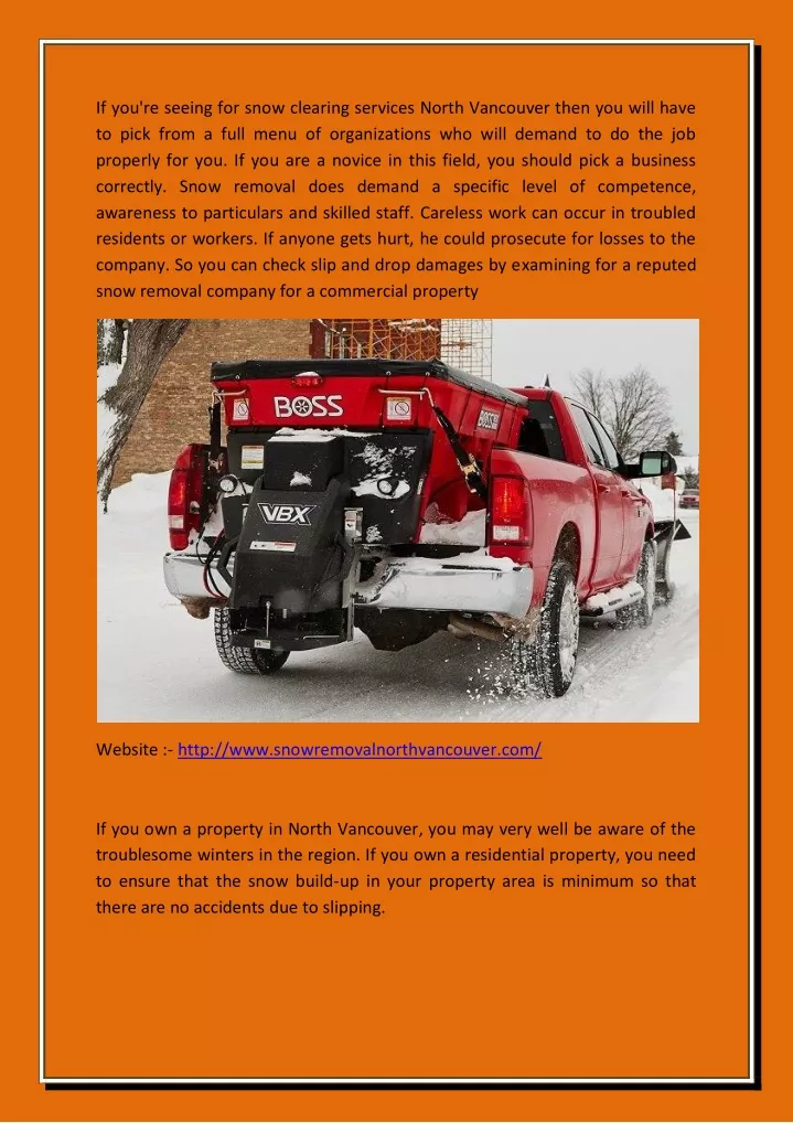 if you re seeing for snow clearing services north