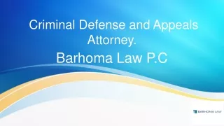 Criminal Defense and Appeals Attorney