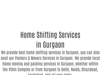 Packers and Movers Gurgaon | Movers and Packers Gurgaon