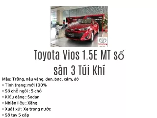 Toyota Vios 1.5E MT