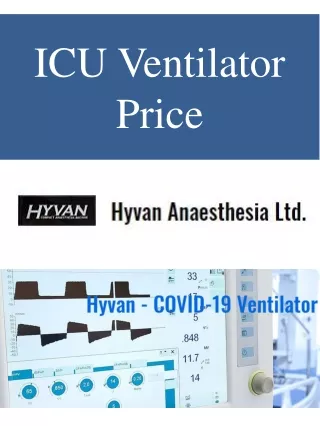 ICU Ventilator Price