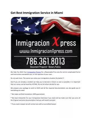 Get Best Immigration Service in Miami