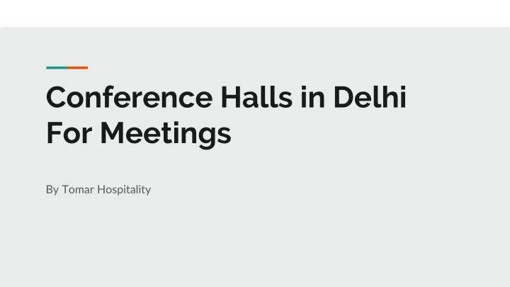 conference halls in delhi for meetings