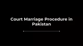 Best Law Firm For Court Marriage Procedure in Pakistan