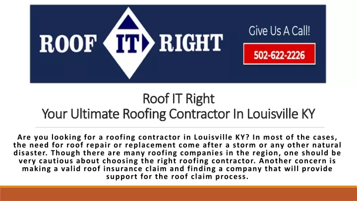 roof it right your ultimate roofing contractor in louisville ky