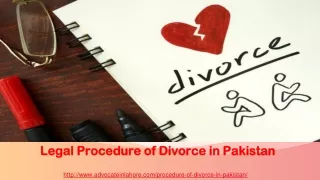 Get Consultant regarding Procedure of Divorce in Pakistan