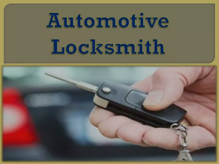 automotive locksmith