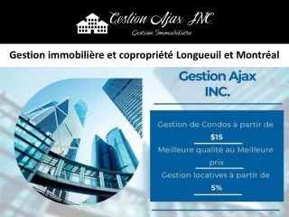 Gestion immobilière et copropriété Longueuil et Montréal
