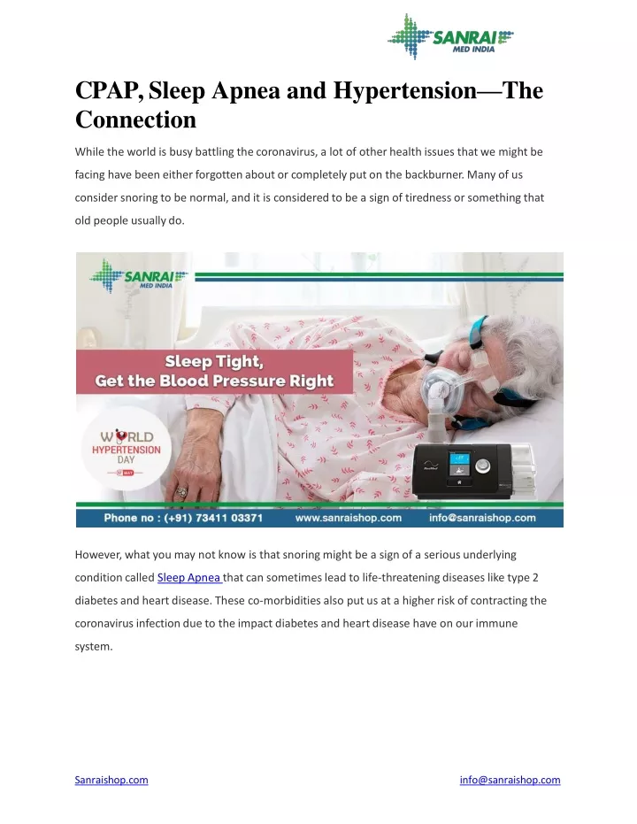 cpap sleep apnea and hypertension the connection