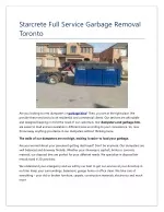 Starcrete Full Service Garbage Removal Toronto
