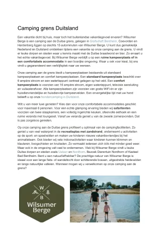 camping grens duitsland