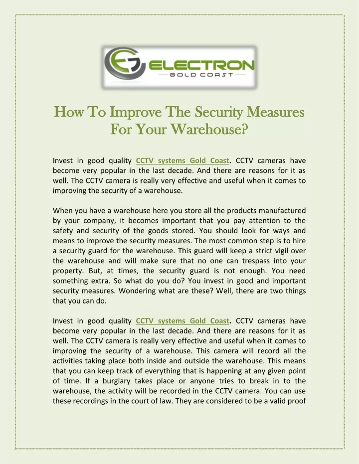 how to improve the security measures