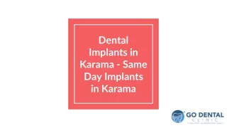 Dental Implants in Karama - Same Day Implants in Karama