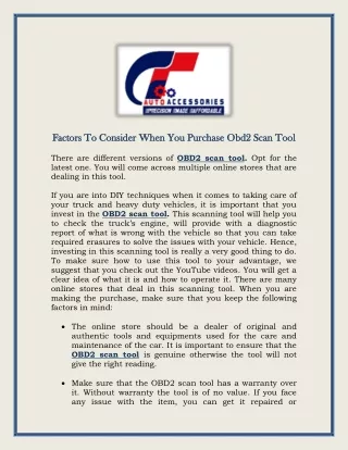 factors to consider when you purchase factors