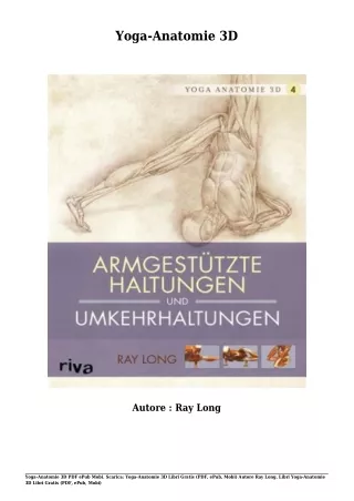 Scaricare Libri Gratis Yoga-Anatomie 3D (PDF, ePub, Mobi) Di Ray Long