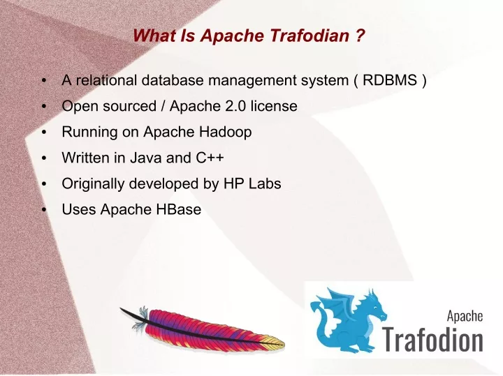 what is apache trafodian
