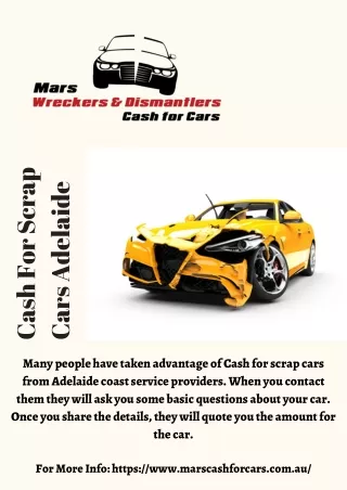 Cash For Scrap Cars Adelaide