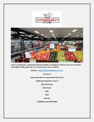 Coolroom Builder Sydney |( Supermarketstore.com.au )