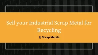 sell your industrial scrap metal for recycling