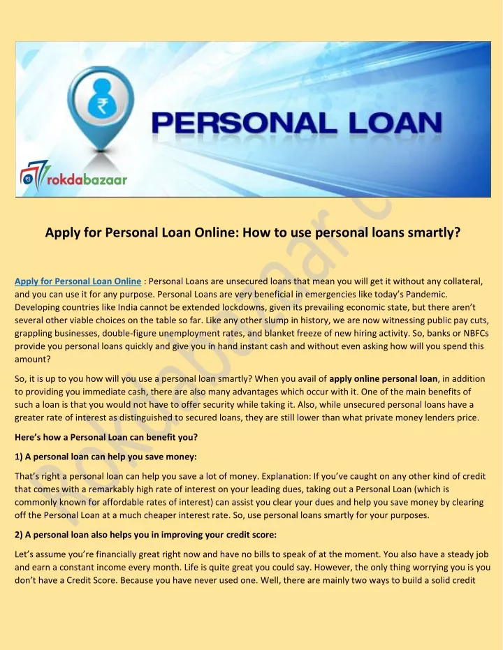 apply for personal loan online