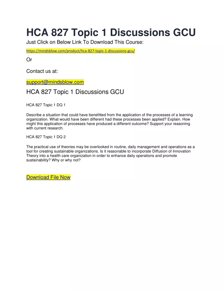 hca 827 topic 1 discussions gcu just click