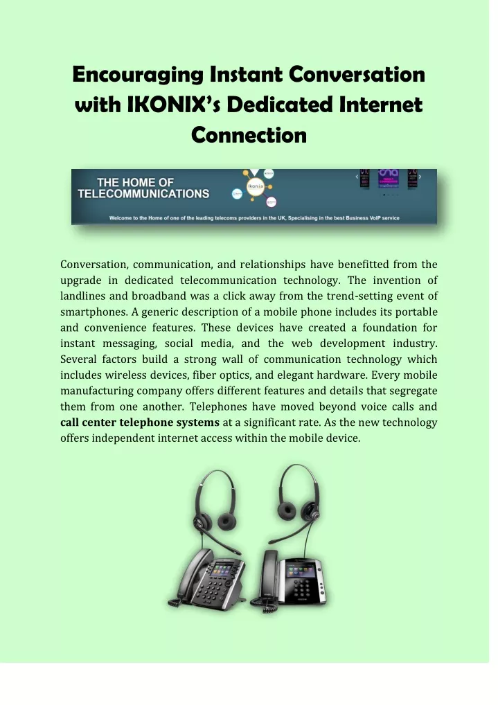 encouraging instant conversation with ikonix