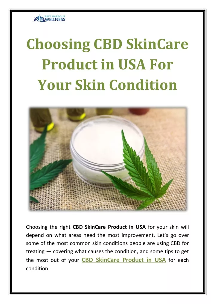 choosing cbd skincare product in usa for your