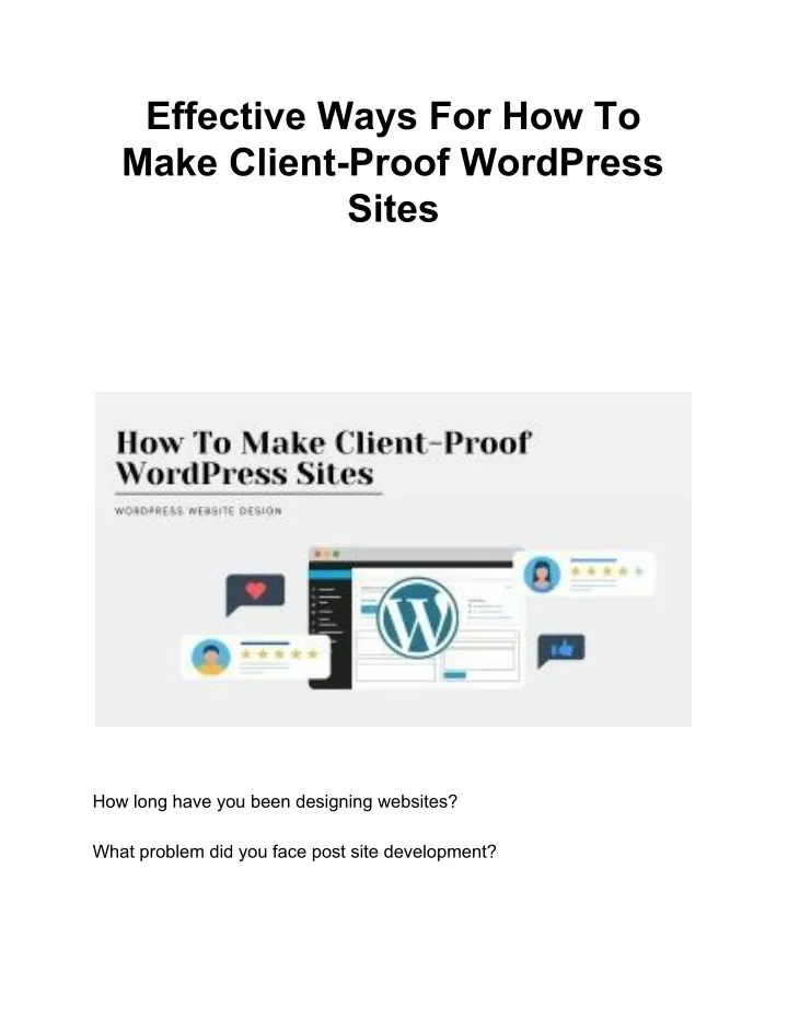 effective ways for how to make client proof